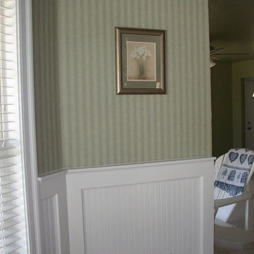 Silver Lake Dining Room Vertical Stripe Wallpaper. Traverse City, MI.