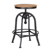 Kosas Orvelle Reclaimed Pine Adjustable Barstool