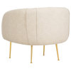 Safavieh Couture Alena Accent Chair, Oatmeal, Poly Blend