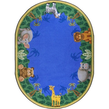 Kid Essentials, Infants And Toddlers Jungle Friends Rug, Multicolored