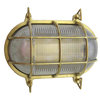 Nautical / Industrial Large Oval Cage Light (Indoor / Outdoor / Solid Brass), Un