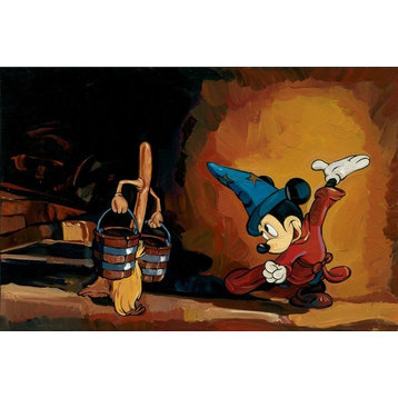 Disney Fine Art The Sorcerer's Apprentice by Jim Salvati, Gallery Wrapped Gicle