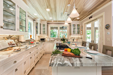 Arts and crafts kitchen photo in Miami