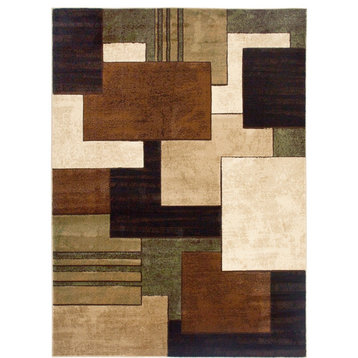 Home Dynamix Tribeca Mason Runner Area Rug 1'9"x7'2", Abstract Brown/Green