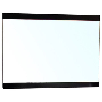 Urbandale 24"x38" Solid Wood Frame Wall Mirror, Dark Walnut