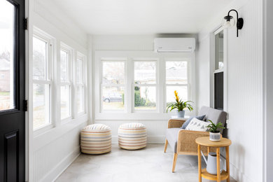 Arts and crafts sunroom photo in Detroit