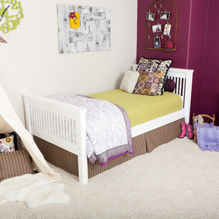 Design ideas for an eclectic kids' room for girls in San Francisco.