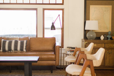 Example of an arts and crafts living room design in Oklahoma City