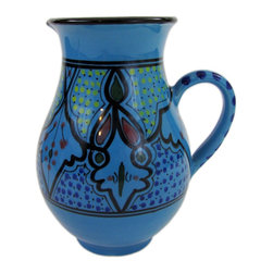 Le Souk Ceramique - Large Stoneware Pitcher Sabrine Design - Pitchers