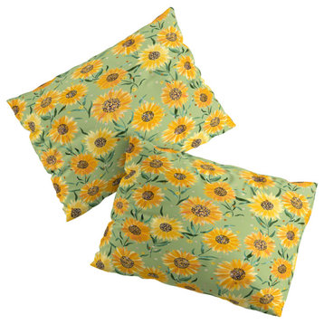 Deny Designs Ninola Design Countryside Sunflowers Summer Shams, Set of 2, Standa