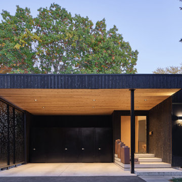 Modern Charred Wood Front Exterior | Custom Home Oakville