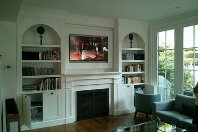 TV mounting over Brick Fireplace