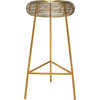 Home Square 3 Piece Tuscany Rich Metal Bar Stool Set in Gold