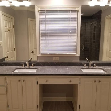Subway Tile with Schluter System Bathroom