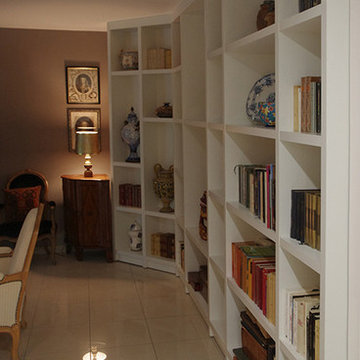 BIBLIOTHÈQUE SUR MESURE en stratifié blanc