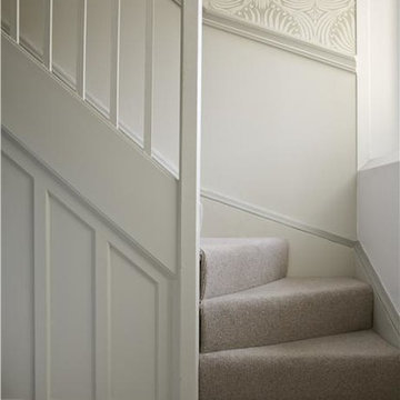Hall & Stairs in Lotus, Wimborne White & Slipper Satin