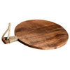 The Mascot Hardware 20'' x 20'' Round Wooden Cutting Board With Handle
