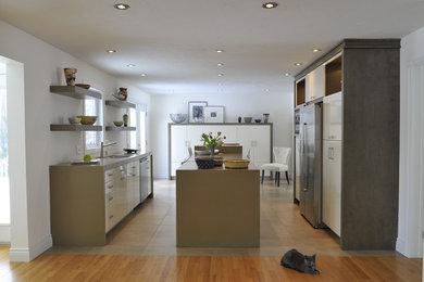 Example of a minimalist kitchen design in Other