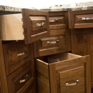 Walnut Kitchen, Corner Drawers