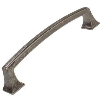 5" Center Deco Base Pull, Set of 10, Weathered Nickel