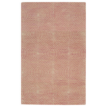 Hand-Tufted Wool Pink Contemporary Spring 2020 Rug, 7'6x9'6