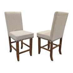 Furniture Import & Export Inc. - Yosemite Honey Walnut Counter Height Seats, Set of 2 - Bar Stools and Counter Stools
