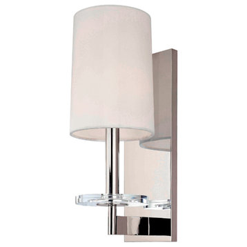 Hudson Valley Chelsea 1-Light Wall Sconce in Polished Nickel