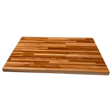 26" Deep Edge Grain Butcher Block Countertop 1.5" Thick, Hickory, 26" X 50"