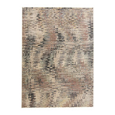 Feizy 3580FCHL Grayson Machine Made Gray / Tan Area Rug - 3'-11" X 5'-5"