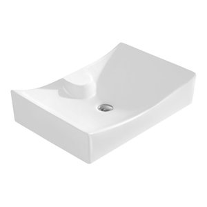 Vidaxl Basin With Faucet Hole Rectangular Ceramic White 18 1 Home Vanity Sink Contemporary Bathroom Sinks By Vida Xl International B V