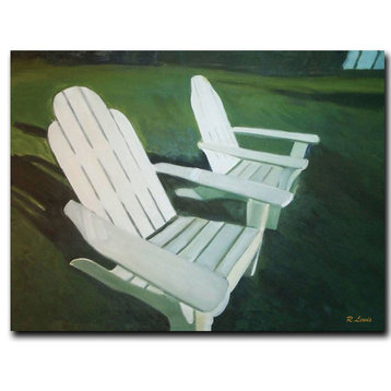 'Lawn Chairs' Canvas Art by Rickey Lewis