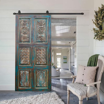 Cape Cod Coastal Luxury Vintage Home Remodel with Carved Wood Doors