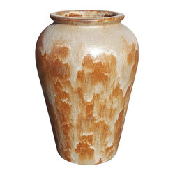 Mexican Glazed Anzio Urn Cocoa - Outdoor Pots And Planters