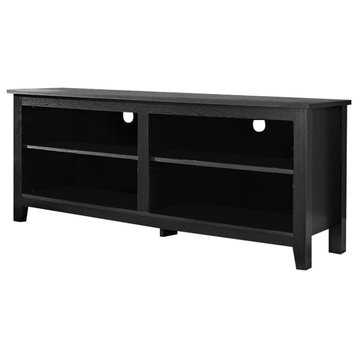 Pemberly Row 58" Wood TV Console in Black