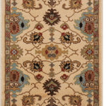 Nourison - Delano Persian Area Rug, Ivory, 2'x3' - A striking interpretation of a traditional medallion motif on a luminous ground of pure ivory. Exquisitely graceful design in an area rug that will impart a feeling of timeless elegance to that special room in your home. Expertly power-loomed from top quality polypropylene yarns for luxuriously supple texture and years of lasting beauty.