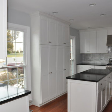 Kitchen Transformation Done in a Maple Mission Door in Painted White