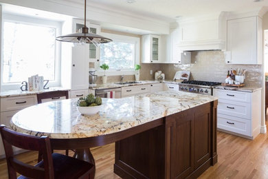 Inspiration for a transitional kitchen remodel in Calgary