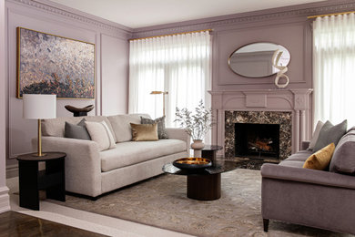 Mid-sized transitional home design photo in Toronto
