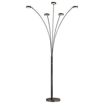 73" LED 5-Arched Floor Lamp With Touch Dimmer