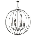 Livex Lighting - Milania, Bronze Foyer Chandelier, Bronze - Add fresh style to an entryway or any high ceiling. Clean, elegant curves define this handsome pendant design. Inspired by classic cottage and continental style lighting, it comes in a bronze finish on the orb shaped frame and canopy.