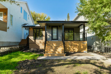 Inspiration for a contemporary home design remodel in Edmonton