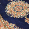 Qum Silk  Rug Oriental Carpet 4'11"x3'4" Hand-Knotted Classic