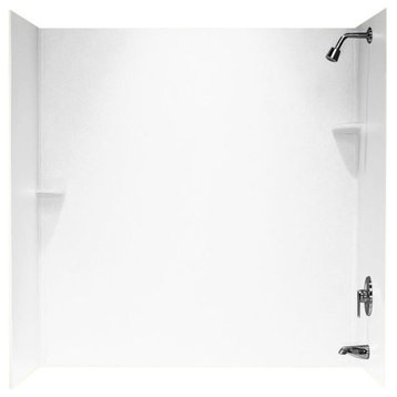 Swan 30x60x60 Solid Surface Bathtub Wall Kit, White