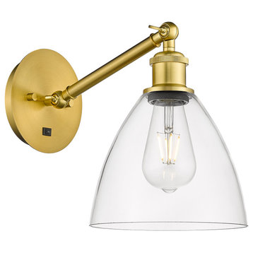 Innovations 317-1W-SG-GBD-752-LED 1-Light Sconce, Satin Gold