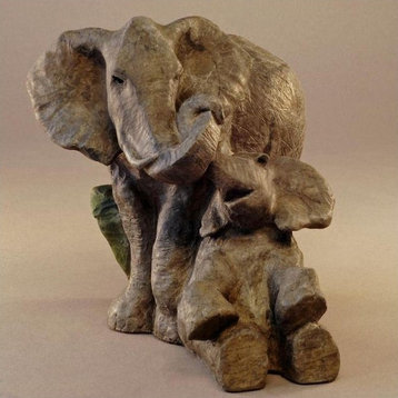 Embrace Elephant Bronze Sculpture