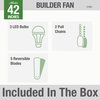 Hunter Fan Company 42" Builder Low Profile Ceiling Fan With Light, New Bronze