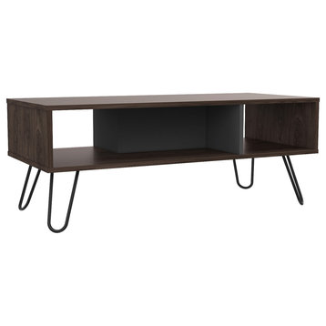 Aster Wood and Metal Coffee Table