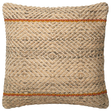 Woven Pattern on Cotton Base Ellen DeGeneres Crafted by Loloi Pillow, 22"x22", P
