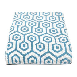 Eco Geo aqua Throw- aqua - Products