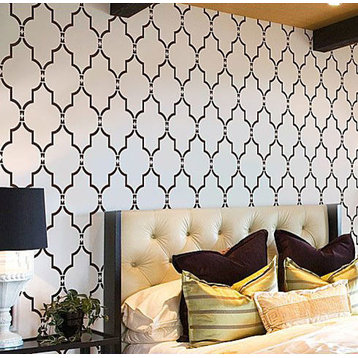 Marrakech Trellis Wall Stencil Pattern, Reusable Stencils For DIY Home Decor